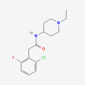 molecular formula C15H20ClFN2O B4595463 2-(2-氯-6-氟苯基)-N-(1-乙基-4-哌啶基)乙酰胺 