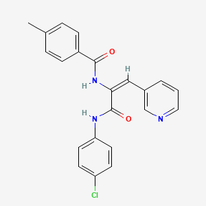 N-[(E)-3-(4-chloroanilino)-3-oxo-1-pyridin-3-ylprop-1-en-2-yl]-4-methylbenzamide