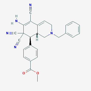 Methyl 4-(6-amino-2-benzyl-5,7,7-tricyano-1,2,3,7,8,8a-hexahydro-8-isoquinolinyl)benzoate