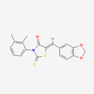 (5Z)-5-(1,3-benzodioxol-5-ylmethylidene)-3-(2,3-dimethylphenyl)-2-thioxo-1,3-thiazolidin-4-one