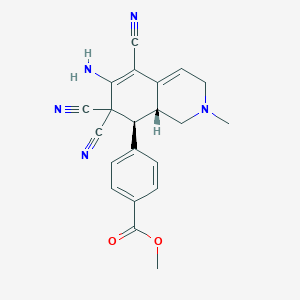 Methyl 4-(6-amino-5,7,7-tricyano-2-methyl-1,2,3,7,8,8a-hexahydro-8-isoquinolinyl)benzoate