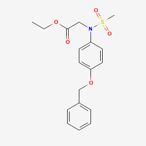 molecular formula C18H21NO5S B4595573 N-[4-(苯氧基甲基)苯基]-N-(甲磺酰基)甘氨酸乙酯 