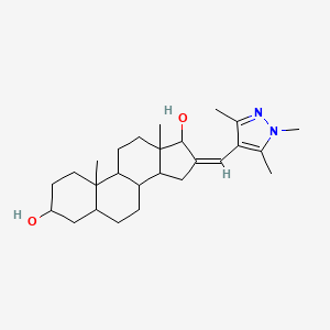 16-[(1,3,5-trimethyl-1H-pyrazol-4-yl)methylene]androstane-3,17-diol