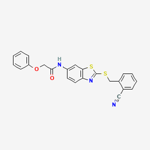 N-[2-[(2-cyanophenyl)methylsulfanyl]-1,3-benzothiazol-6-yl]-2-phenoxyacetamide