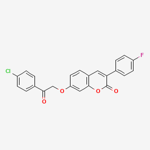 7-[2-(4-chlorophenyl)-2-oxoethoxy]-3-(4-fluorophenyl)-2H-chromen-2-one