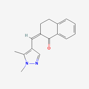 2-[(Z)-1-(1,5-DIMETHYL-1H-PYRAZOL-4-YL)METHYLIDENE]-3,4-DIHYDRO-1-NAPHTHALENONE