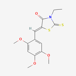 3-ethyl-2-thioxo-5-(2,4,5-trimethoxybenzylidene)-1,3-thiazolidin-4-one