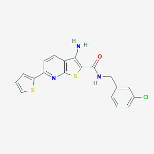 molecular formula C19H14ClN3OS2 B459564 3-amino-N-(3-chlorobenzyl)-6-thien-2-ylthieno[2,3-b]pyridine-2-carboxamide 