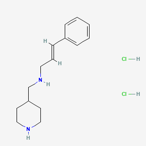 molecular formula C15H24Cl2N2 B4595645 (3-phenyl-2-propen-1-yl)(4-piperidinylmethyl)amine dihydrochloride 