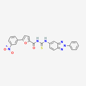 5-(3-nitrophenyl)-N-{[(2-phenyl-2H-1,2,3-benzotriazol-5-yl)amino]carbonothioyl}-2-furamide