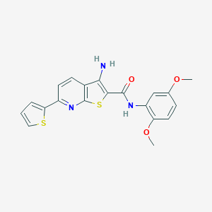 B459565 3-amino-N-(2,5-dimethoxyphenyl)-6-(2-thienyl)thieno[2,3-b]pyridine-2-carboxamide CAS No. 445266-85-3