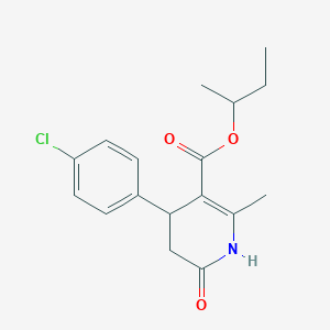 molecular formula C17H20ClNO3 B4595683 sec-丁基 4-(4-氯苯基)-2-甲基-6-氧代-1,4,5,6-四氢-3-吡啶甲酸酯 