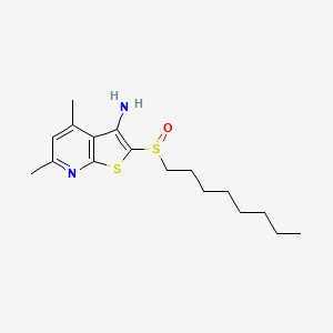 molecular formula C17H26N2OS2 B4595700 4,6-dimethyl-2-(octylsulfinyl)thieno[2,3-b]pyridin-3-amine 