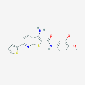 molecular formula C20H17N3O3S2 B459571 3-amino-N-(3,4-dimethoxyphenyl)-6-thien-2-ylthieno[2,3-b]pyridine-2-carboxamide 