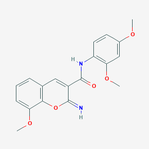 molecular formula C19H18N2O5 B4595717 N-(2,4-dimethoxyphenyl)-2-imino-8-methoxy-2H-chromene-3-carboxamide 