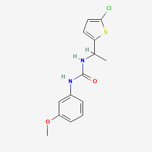 molecular formula C14H15ClN2O2S B4595725 N-[1-(5-chloro-2-thienyl)ethyl]-N'-(3-methoxyphenyl)urea 