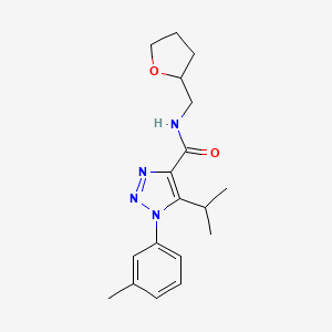 1-(3-methylphenyl)-N-(oxolan-2-ylmethyl)-5-propan-2-yltriazole-4-carboxamide