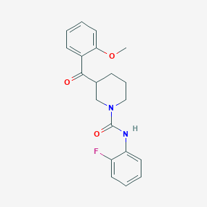 N-(2-fluorophenyl)-3-(2-methoxybenzoyl)-1-piperidinecarboxamide