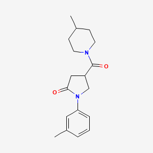 1-(3-Methylphenyl)-4-[(4-methylpiperidin-1-yl)carbonyl]pyrrolidin-2-one