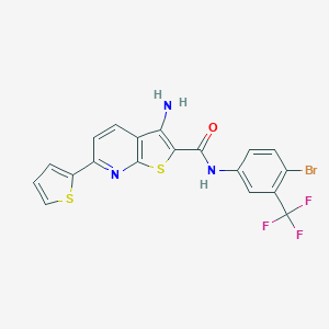 molecular formula C19H11BrF3N3OS2 B459577 3-amino-N-[4-bromo-3-(trifluoromethyl)phenyl]-6-thien-2-ylthieno[2,3-b]pyridine-2-carboxamide 