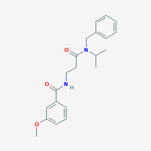 molecular formula C21H26N2O3 B4595772 N-{3-[苄基(异丙基)氨基]-3-氧代丙基}-3-甲氧基苯甲酰胺 