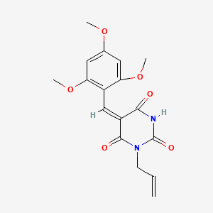 (5E)-1-prop-2-enyl-5-[(2,4,6-trimethoxyphenyl)methylidene]-1,3-diazinane-2,4,6-trione