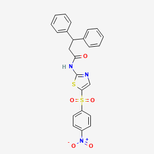 N-{5-[(4-nitrophenyl)sulfonyl]-1,3-thiazol-2-yl}-3,3-diphenylpropanamide