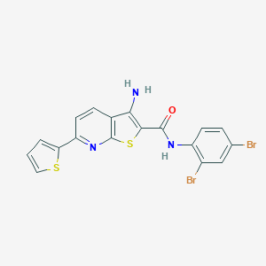 3-amino-N-(2,4-dibromophenyl)-6-thien-2-ylthieno[2,3-b]pyridine-2-carboxamide