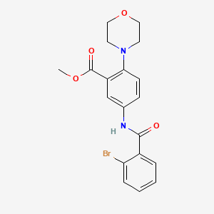 molecular formula C19H19BrN2O4 B4595806 methyl 5-[(2-bromobenzoyl)amino]-2-morpholin-4-ylbenzoate 