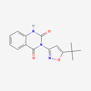 molecular formula C15H15N3O3 B4595836 3-[5-(tert-butyl)-3-isoxazolyl]-2,4(1H,3H)-quinazolinedione 