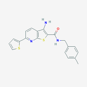 molecular formula C20H17N3OS2 B459584 3-amino-N-[(4-methylphenyl)methyl]-6-thien-2-ylthieno[2,3-b]pyridine-2-carboxamide 