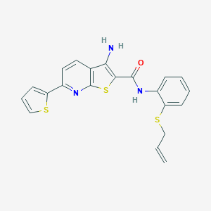 molecular formula C21H17N3OS3 B459586 N-[2-(allylsulfanyl)phenyl]-3-amino-6-(2-thienyl)thieno[2,3-b]pyridine-2-carboxamide 