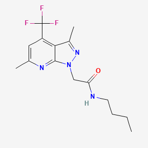 N-butyl-2-[3,6-dimethyl-4-(trifluoromethyl)-1H-pyrazolo[3,4-b]pyridin-1-yl]acetamide