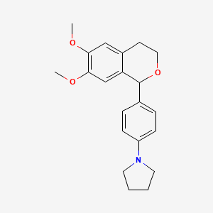 1-[4-(6,7-dimethoxy-3,4-dihydro-1H-isochromen-1-yl)phenyl]pyrrolidine