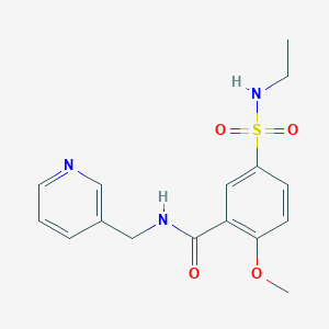 molecular formula C16H19N3O4S B4595906 5-[(ethylamino)sulfonyl]-2-methoxy-N-(3-pyridinylmethyl)benzamide 