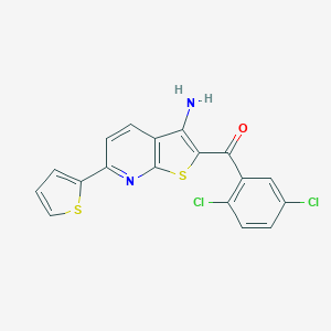 molecular formula C18H10Cl2N2OS2 B459592 (3-Amino-6-thien-2-ylthieno[2,3-b]pyridin-2-yl)(2,5-dichlorophenyl)methanone 