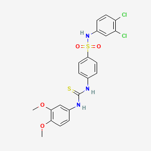 N-(3,4-dichlorophenyl)-4-({[(3,4-dimethoxyphenyl)amino]carbonothioyl}amino)benzenesulfonamide