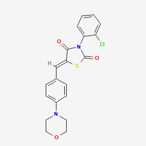 3-(2-chlorophenyl)-5-[4-(4-morpholinyl)benzylidene]-1,3-thiazolidine-2,4-dione