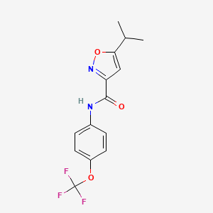 molecular formula C14H13F3N2O3 B4595940 5-异丙基-N-[4-(三氟甲氧基)苯基]-3-异恶唑甲酰胺 