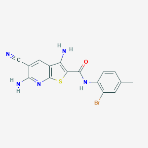 molecular formula C16H12BrN5OS B459595 3,6-diamino-N-(2-bromo-4-methylphenyl)-5-cyanothieno[2,3-b]pyridine-2-carboxamide 