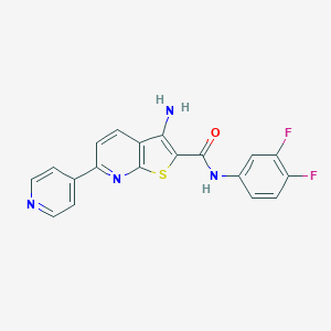molecular formula C19H12F2N4OS B459597 3-amino-N-(3,4-difluorophenyl)-6-(4-pyridinyl)thieno[2,3-b]pyridine-2-carboxamide CAS No. 496019-26-2