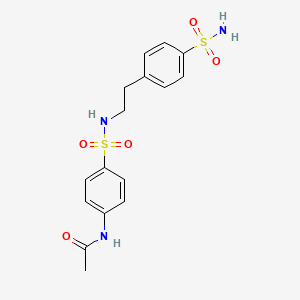 molecular formula C16H19N3O5S2 B4595974 N-(4-{[2-(4-sulfamoylphenyl)ethyl]sulfamoyl}phenyl)acetamide 