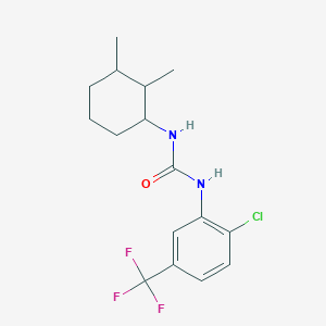 molecular formula C16H20ClF3N2O B4595975 1-[2-Chloro-5-(trifluoromethyl)phenyl]-3-(2,3-dimethylcyclohexyl)urea 