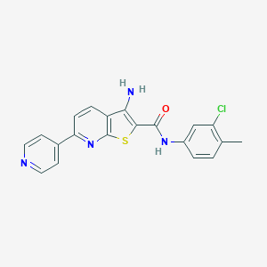 molecular formula C20H15ClN4OS B459599 3-amino-N-(3-chloro-4-methylphenyl)-6-pyridin-4-ylthieno[2,3-b]pyridine-2-carboxamide CAS No. 625370-61-8