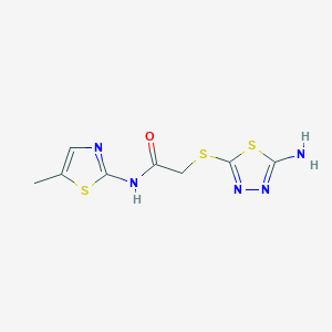 2-[(5-amino-1,3,4-thiadiazol-2-yl)thio]-N-(5-methyl-1,3-thiazol-2-yl)acetamide