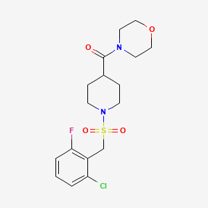 4-{1-[(2-CHLORO-6-FLUOROPHENYL)METHANESULFONYL]PIPERIDINE-4-CARBONYL}MORPHOLINE