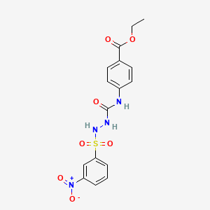 ethyl 4-[({2-[(3-nitrophenyl)sulfonyl]hydrazino}carbonyl)amino]benzoate