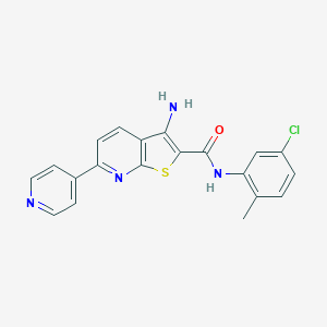 molecular formula C20H15ClN4OS B459600 3-氨基-N-(5-氯-2-甲基苯基)-6-吡啶-4-基噻吩并[2,3-b]吡啶-2-甲酰胺 CAS No. 625370-62-9