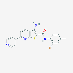molecular formula C20H15BrN4OS B459601 3-amino-N-(2-bromo-4-methylphenyl)-6-pyridin-4-ylthieno[2,3-b]pyridine-2-carboxamide 