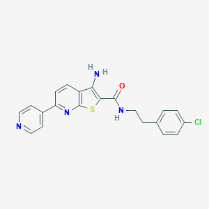 3-amino-N-[2-(4-chlorophenyl)ethyl]-6-pyridin-4-ylthieno[2,3-b]pyridine-2-carboxamide